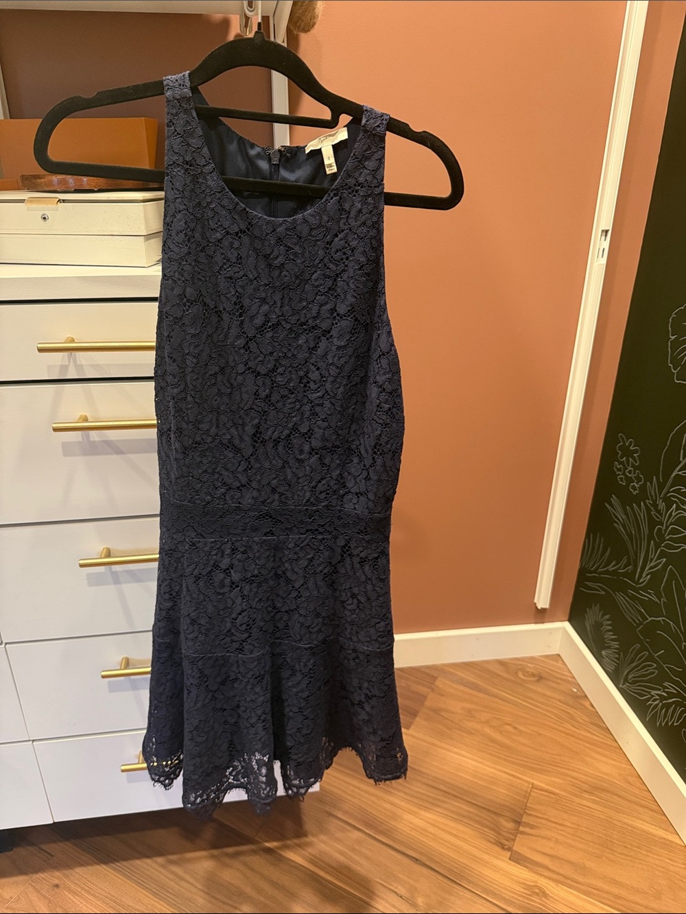 Joie Navy Lace Sleeveless Dress